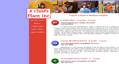Desktop Screenshot of achildsplaceinc.com