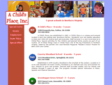 Tablet Screenshot of achildsplaceinc.com